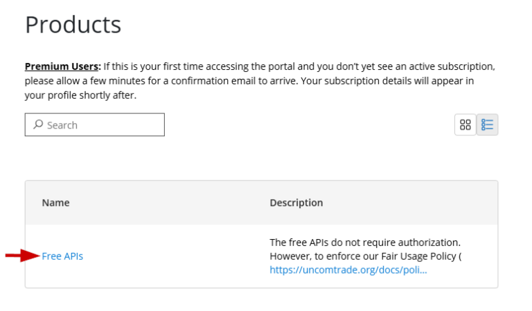 Acquiring API Subscription Keys – UN Comtrade Help Center